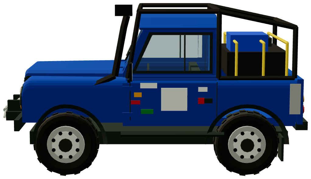 Borneo Safari Recovery Defender 90 — side view, registry 3D render