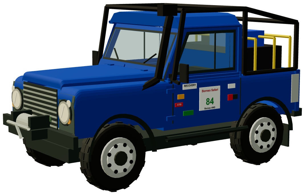 Borneo Safari Recovery Defender 90 — three-quarter view, registry 3D render