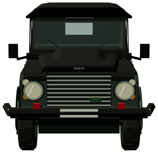 Bowler Fast Road Defender 90 XS — front view, registry 3D render