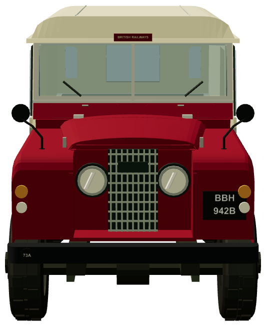 British Railways Yard Runabout — front view, registry 3D render
