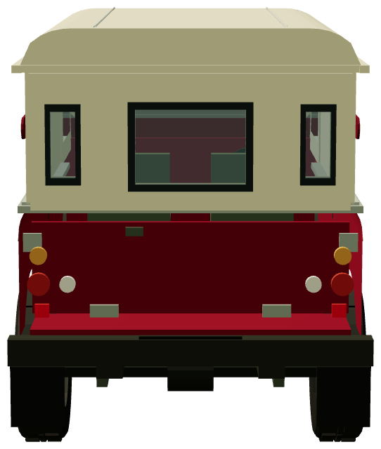 British Railways Yard Runabout — rear view, registry 3D render