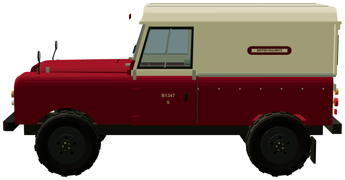 British Railways Yard Runabout — side view, registry 3D render