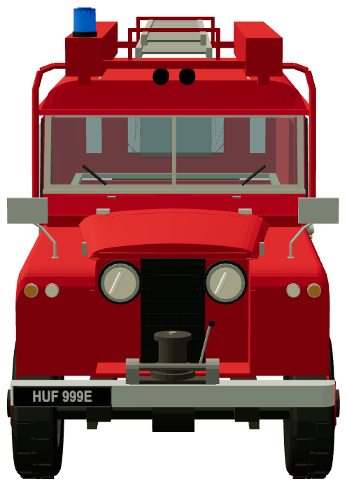 Brighton Fire Brigade HCB-Angus 109 — front view, registry 3D render