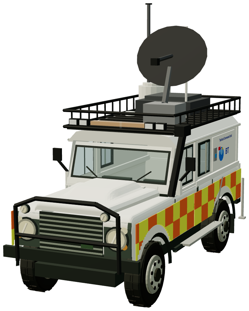 BT Defender Tactical Command Unit — front three-quarter view, registry 3D render