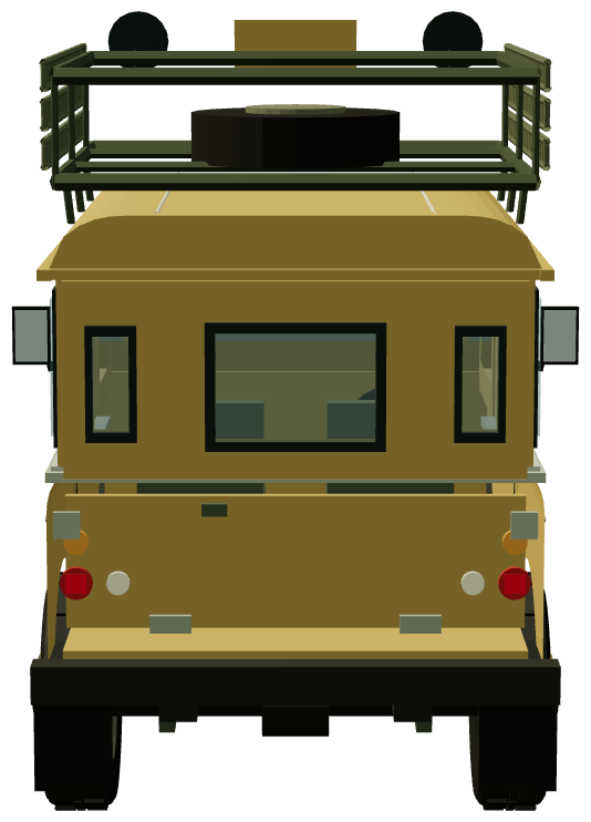 Camel Trophy 1983 — Series III 88 — rear view, registry 3D render