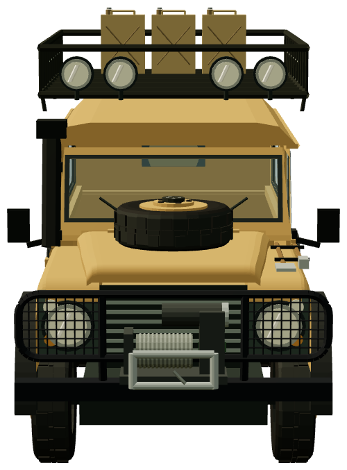 Camel Trophy 1984 — One Ten — front view, registry 3D render