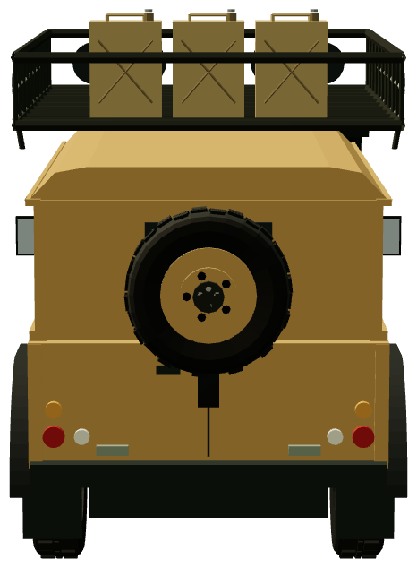 Camel Trophy 1984 — One Ten — rear view, registry 3D render