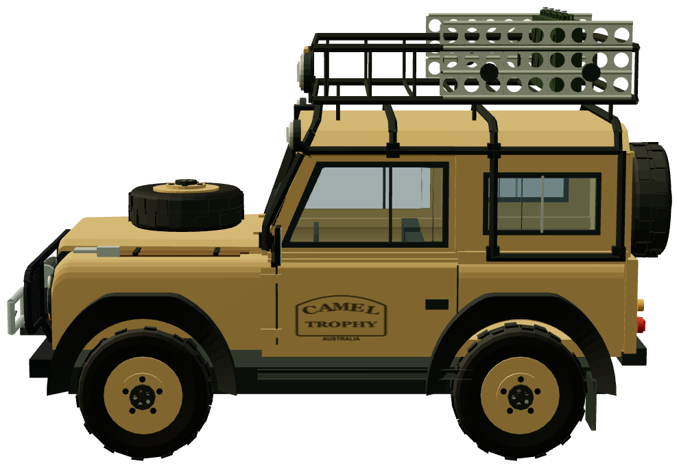 Camel Trophy 1986 — Ninety — side view, registry 3D render