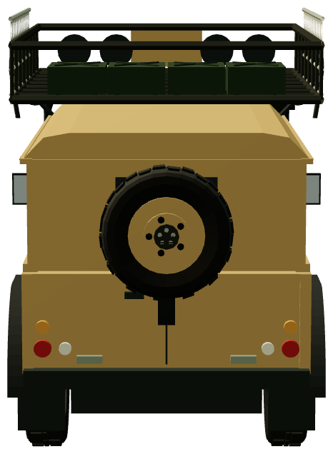 Camel Trophy 1988 — One Ten — rear view, registry 3D render