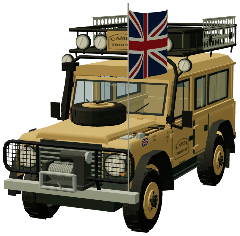 Bob and Joe Ives — Camel Trophy winner — front three-quarter view, registry 3D render