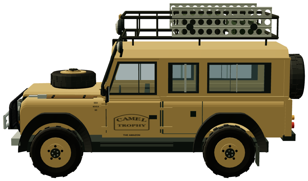 Camel Trophy 1989 — Amazon One Ten — side view, registry 3D render