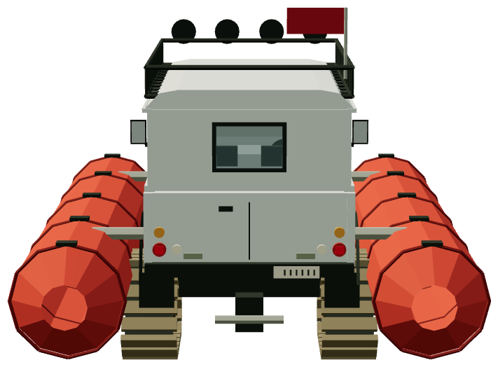 Cape-to-Cape / Bering Strait Defender — rear view, registry 3D render