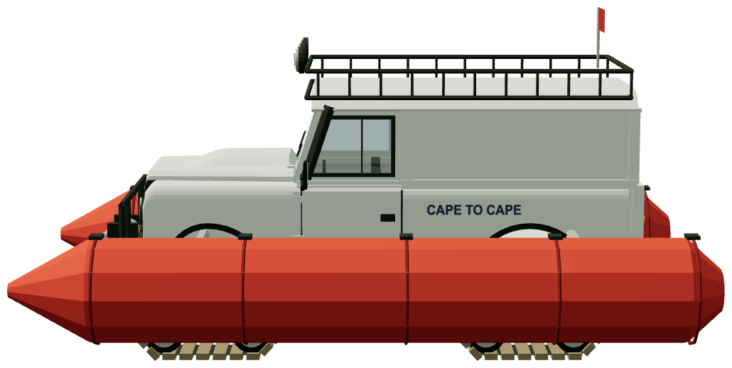 Cape-to-Cape / Bering Strait Defender — side view, registry 3D render