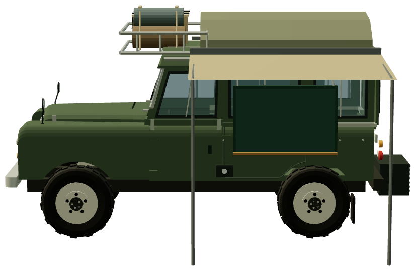 Carawagon Mobile Education Unit — side view, registry 3D render