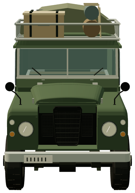 Carawagon Mobile Clinic — front view, registry 3D render