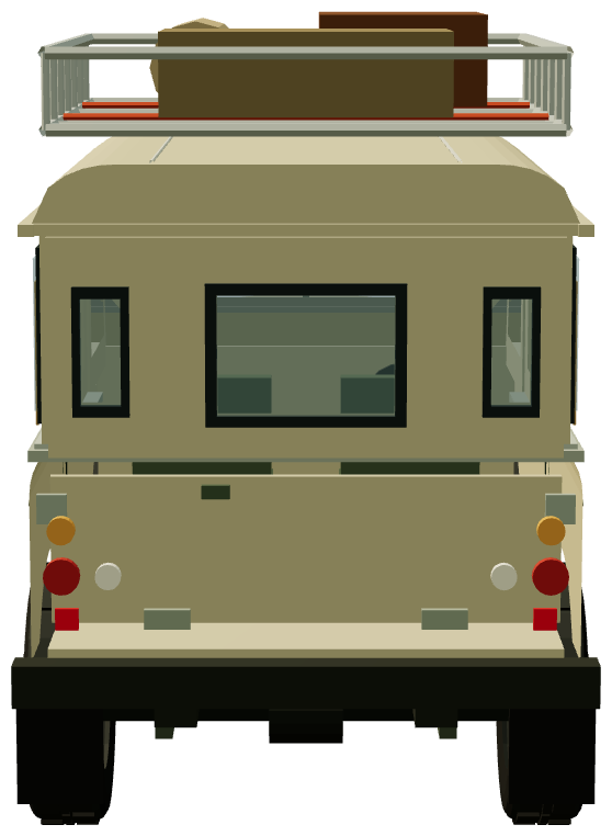 Carawagon Safari — rear view, registry 3D render
