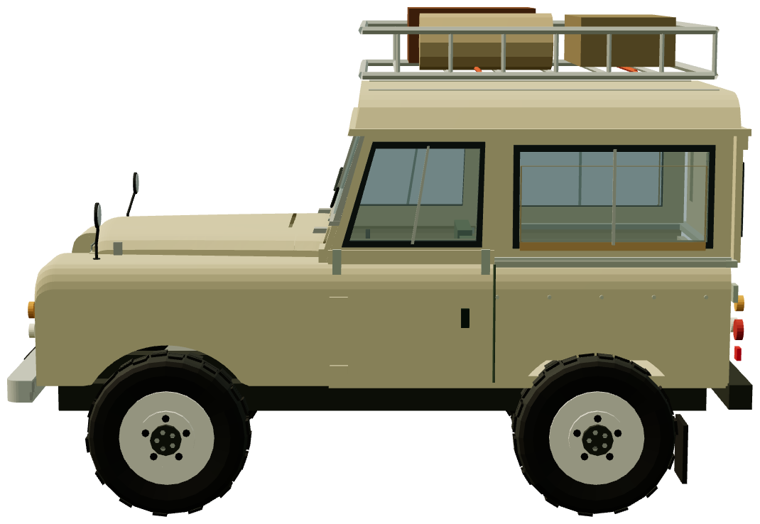 Carawagon Safari — side view, registry 3D render