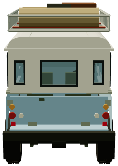 Carawagon Ultimate — rear view, registry 3D render