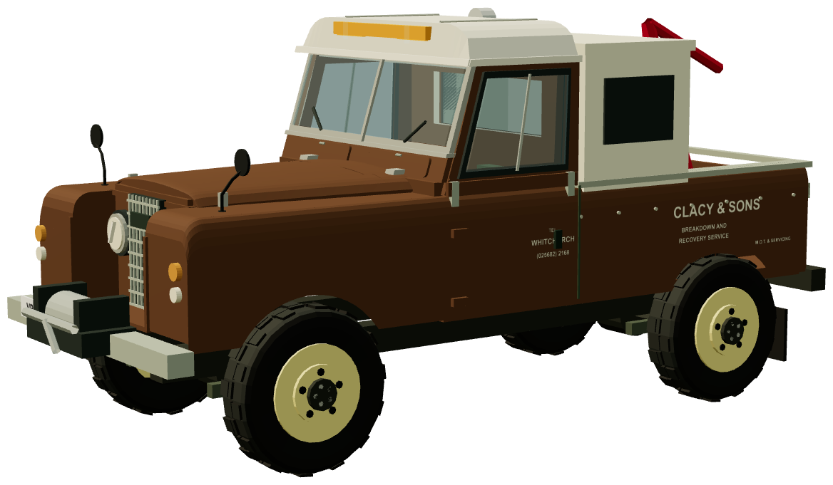 Clacy & Sons Series IIA 109 Recovery Truck — three-quarter view, registry 3D render