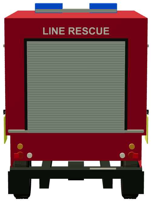 Cleveland Fire Brigade — rear view, registry 3D render
