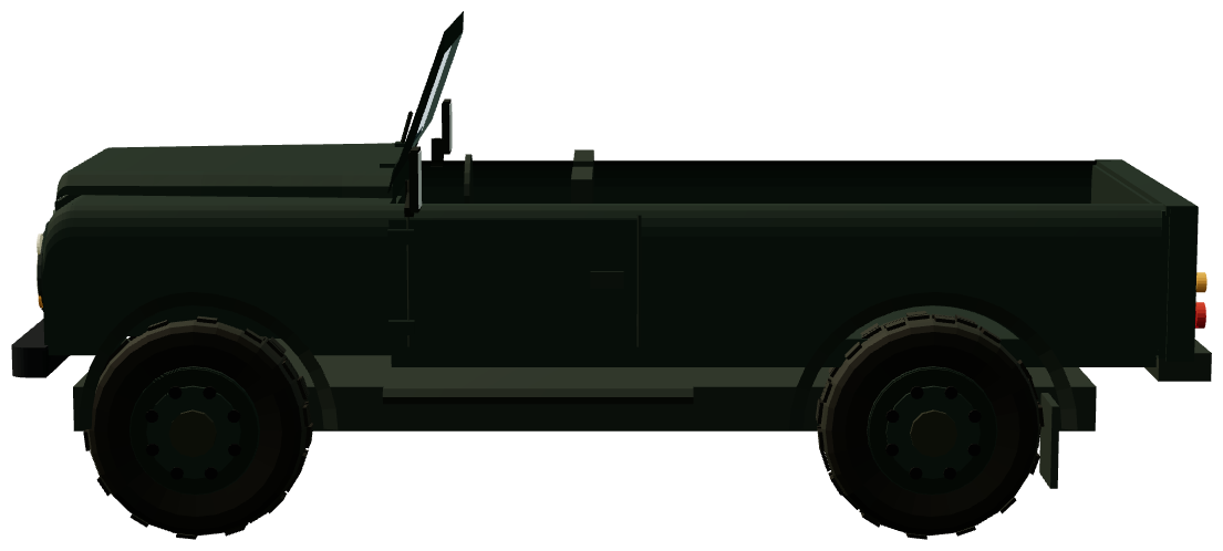 Defender 110 — side view, registry 3D render