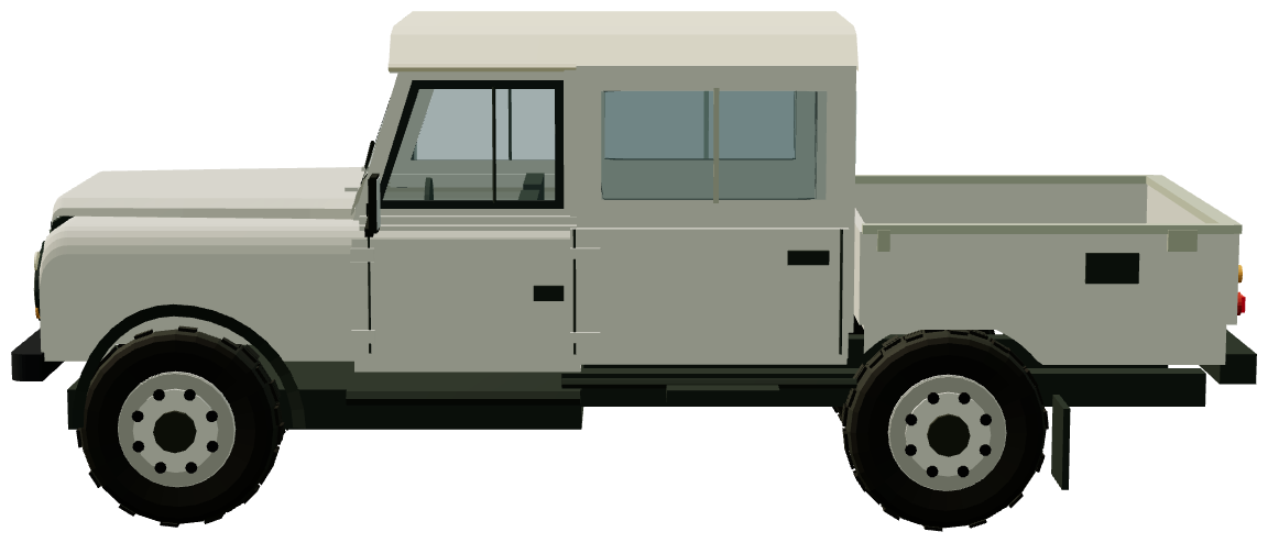 Defender 130 Hi-Cap — side view, registry 3D render