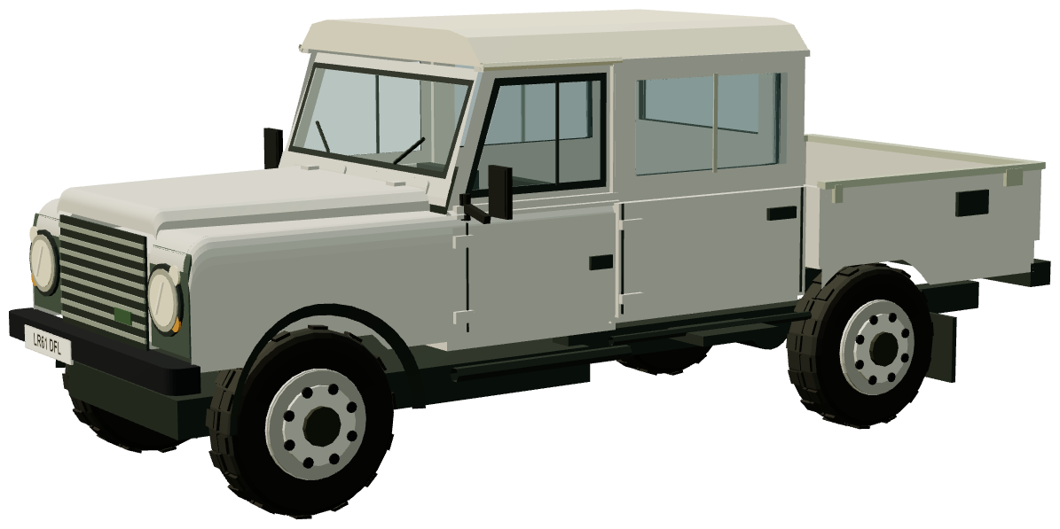 Defender 130 Hi-Cap — three-quarter view, registry 3D render