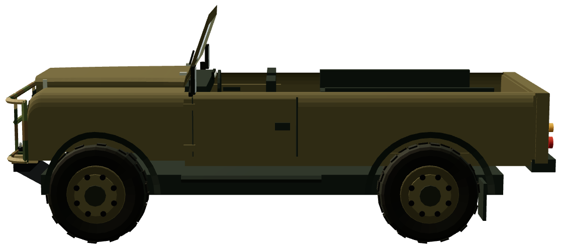 Perentie 4×4 — side view, registry 3D render