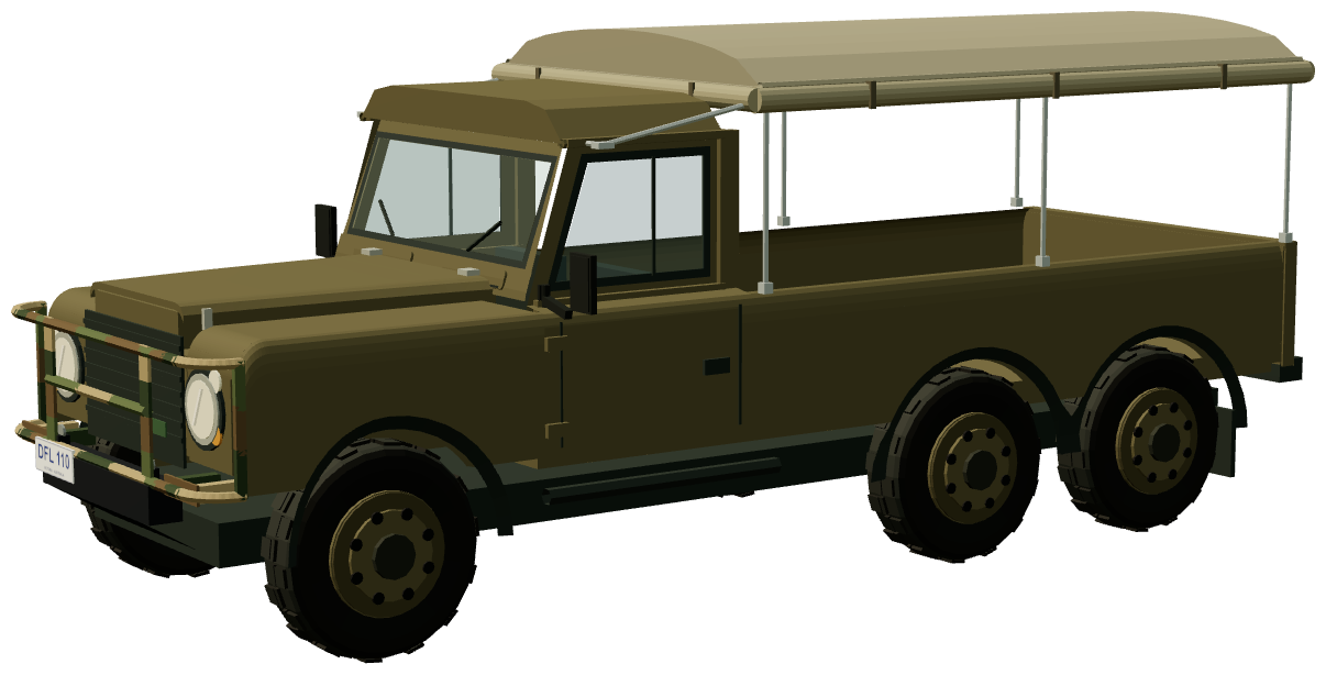 Perentie 6×6 — three-quarter view, registry 3D render