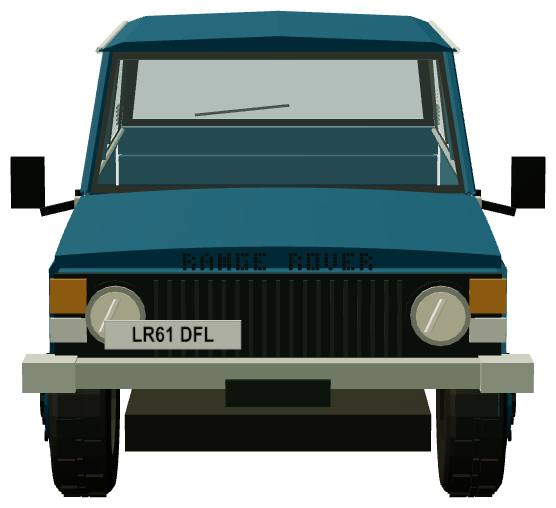Range Rover Classic — front view, registry 3D render