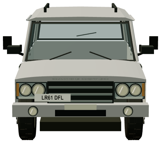 Range Rover L322 — front view, registry 3D render