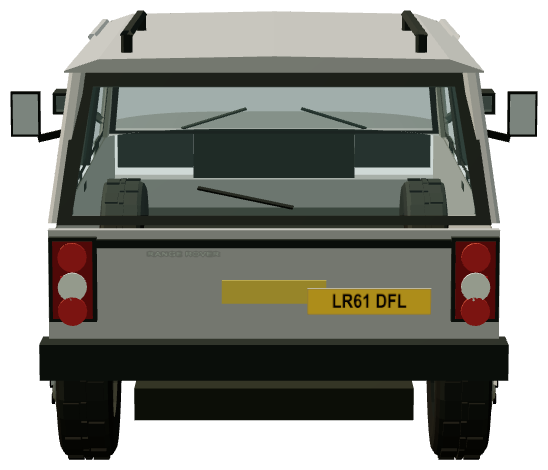 Range Rover L322 — rear view, registry 3D render