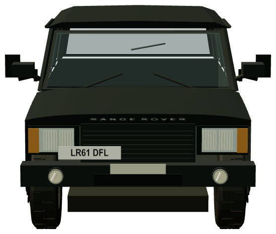Range Rover P38 — front view, registry 3D render