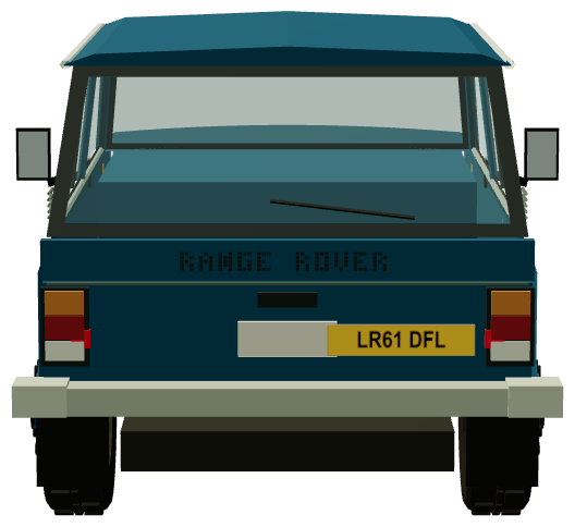 Range Rover Classic — rear view, registry 3D render