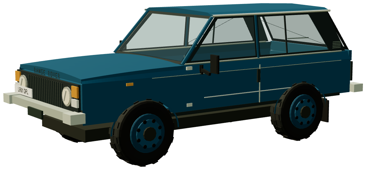 Range Rover Classic — three-quarter view, registry 3D render