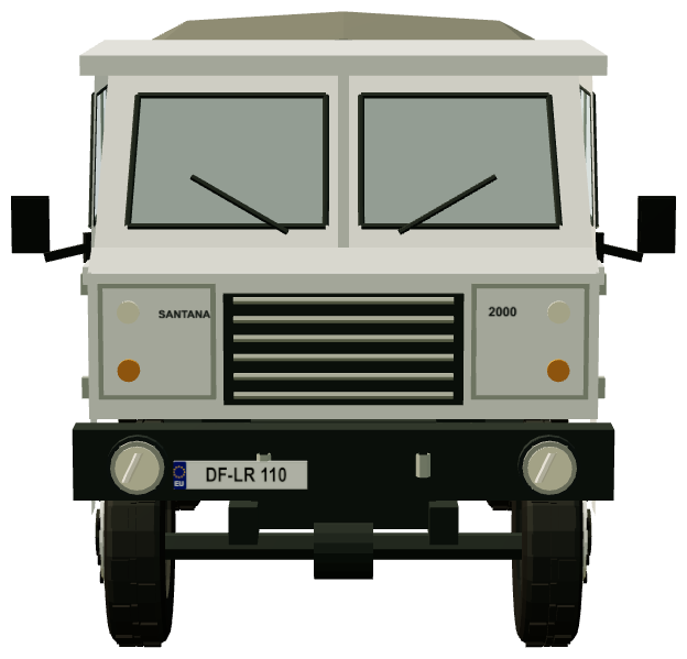 Santana 2000 FC Soft Top — front view, registry 3D render