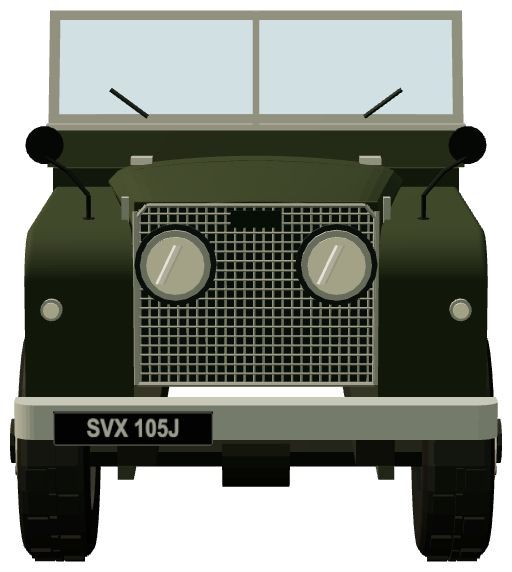 Series I 109″ — front view, registry 3D render