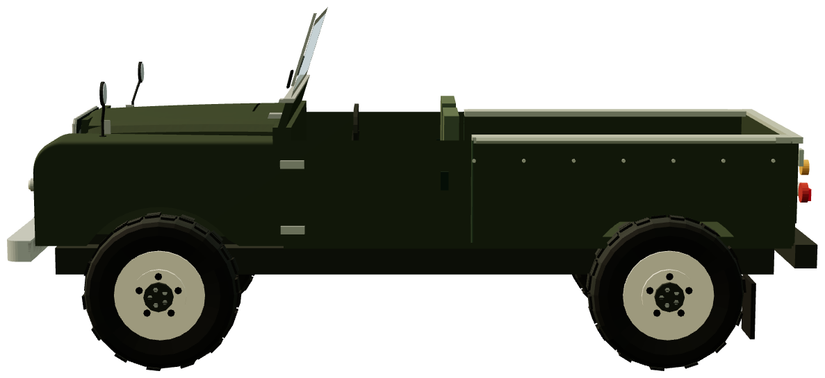 Series I 109″ — side view, registry 3D render
