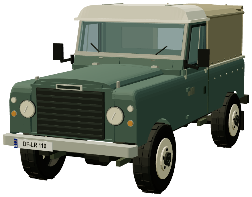 Series III Santana 6cyl Diesel 109″ — front three-quarter render