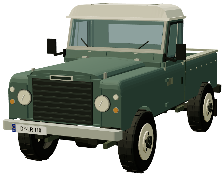 Series III Santana 6cyl Diesel 109″ — front three-quarter render