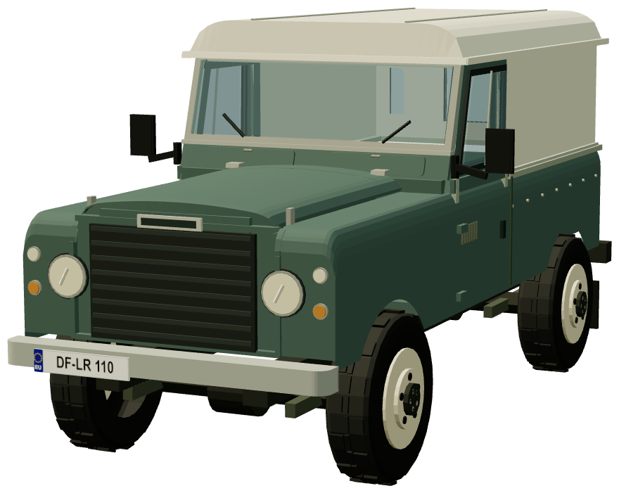 Series III Santana 6cyl Diesel 109″ — front three-quarter render
