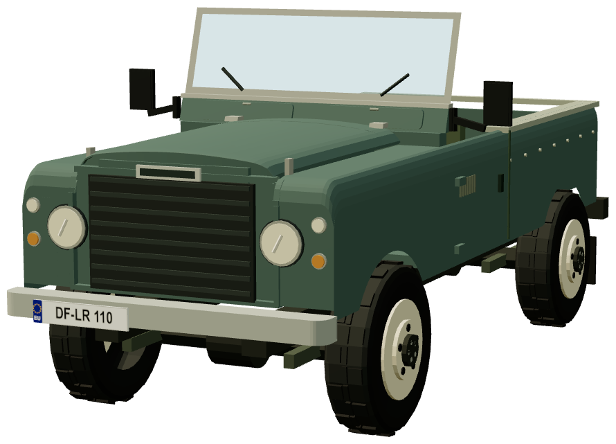 Series III Santana 6cyl Diesel 109″ — front three-quarter render