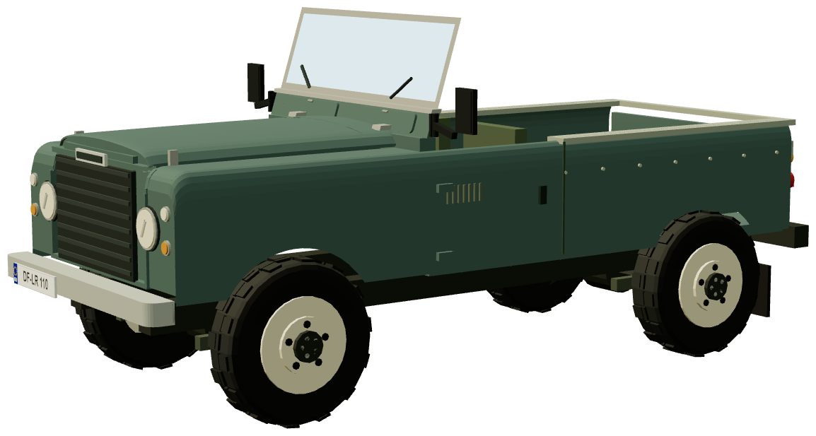 Series III Santana 6cyl Diesel 109″ — three-quarter view, registry 3D render
