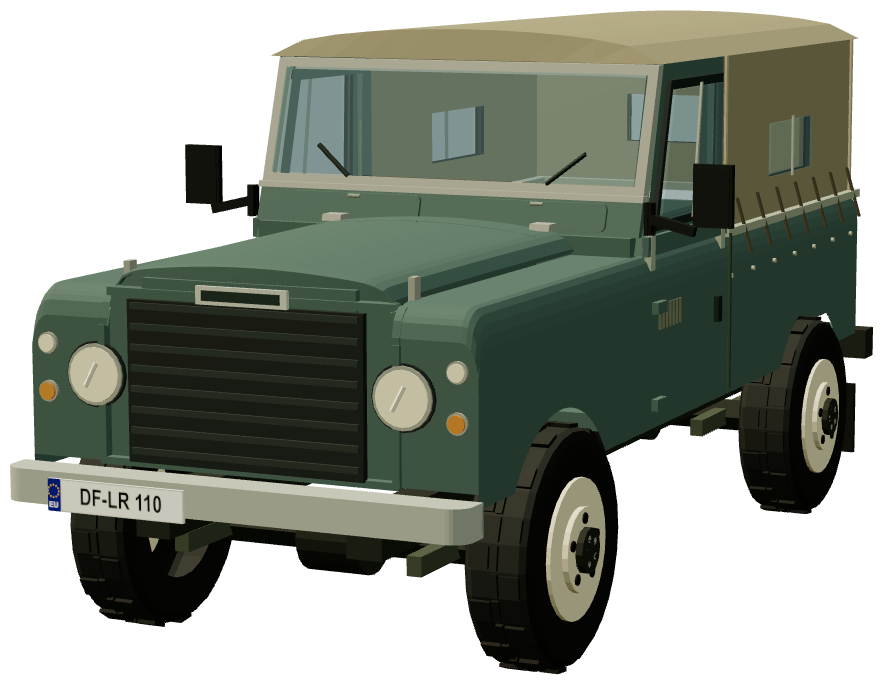 Series III Santana 6cyl Diesel 109″ — front three-quarter render
