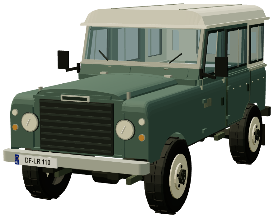 Series III Santana 6cyl Diesel 109″ — front three-quarter render
