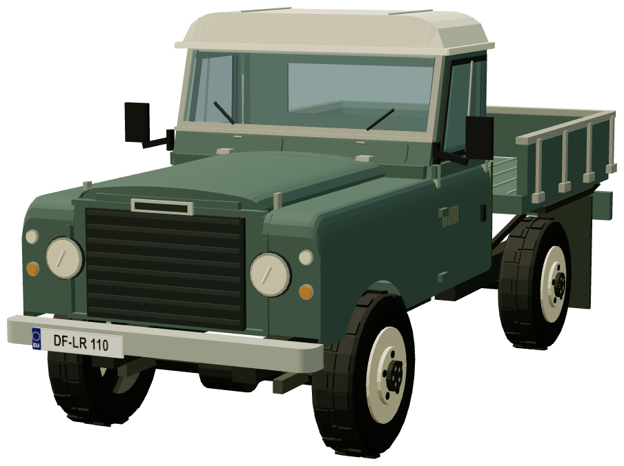 Series III Santana 6cyl Diesel 109″ — front three-quarter render