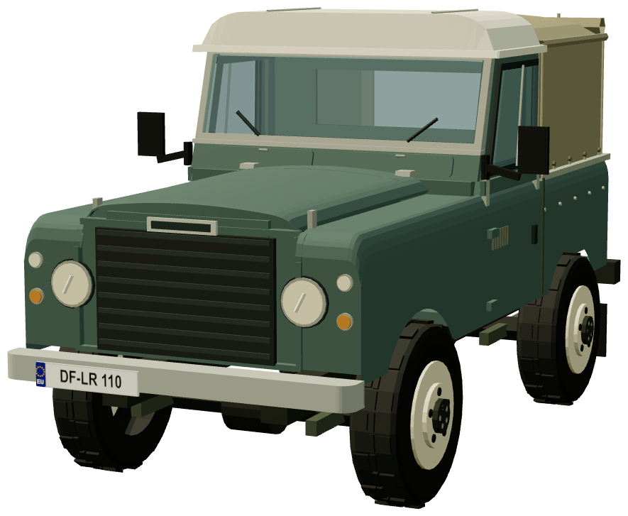 Series III Santana 6cyl Diesel 88″ — front three-quarter render