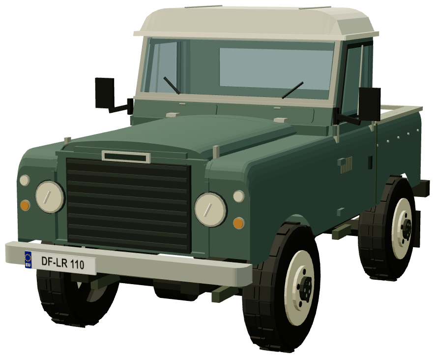 Series III Santana 6cyl Diesel 88″ — front three-quarter render