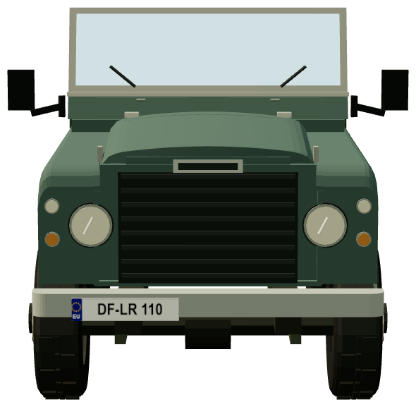 Series III Santana 6cyl Diesel 88″ — front view, registry 3D render