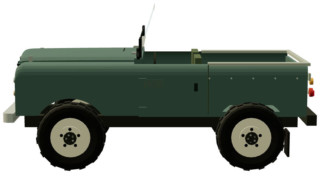 Series III Santana 6cyl Diesel 88″ — side view, registry 3D render